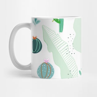 Cactus and flowers tropical pattern Mug